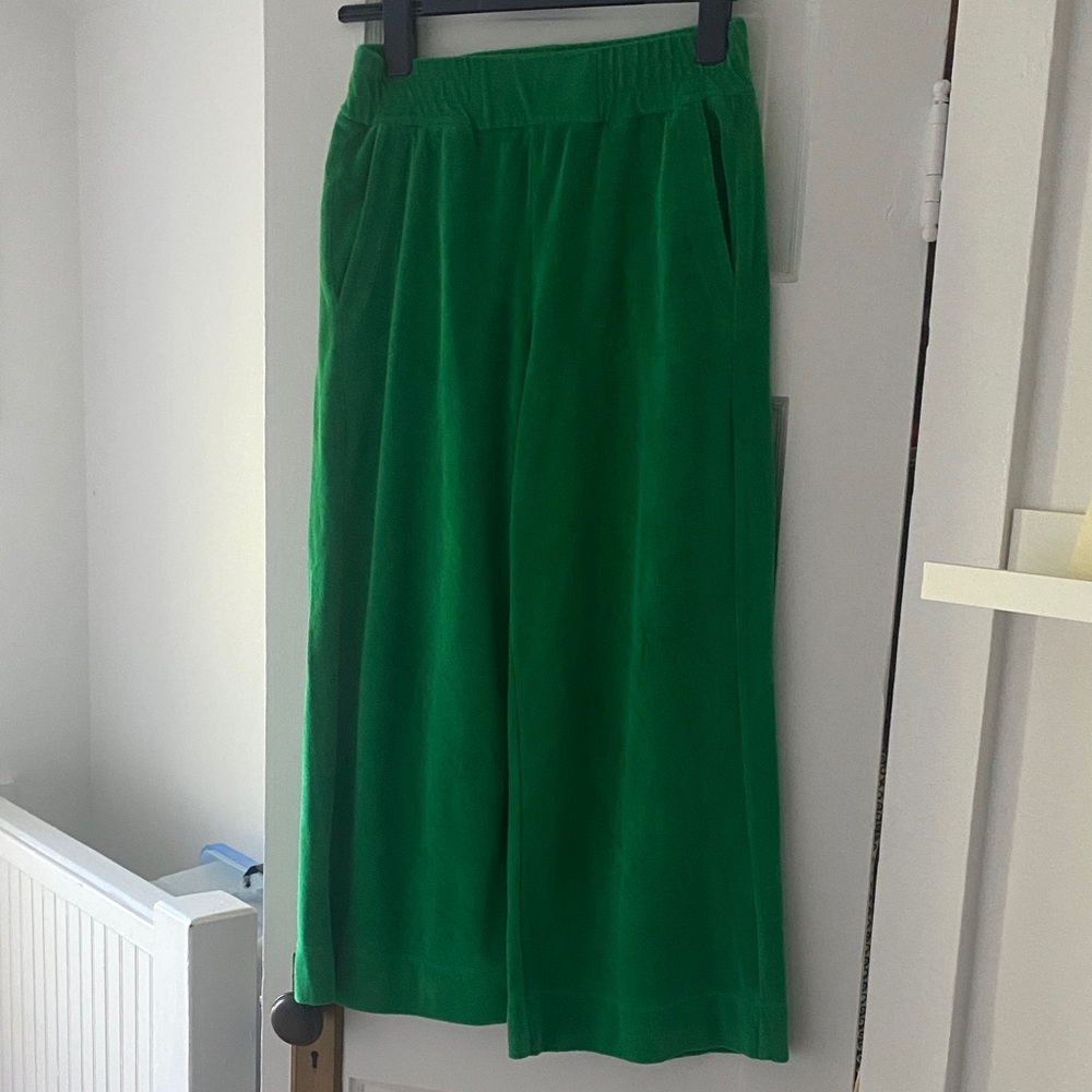 ME+EM Emerald Green towelling pants